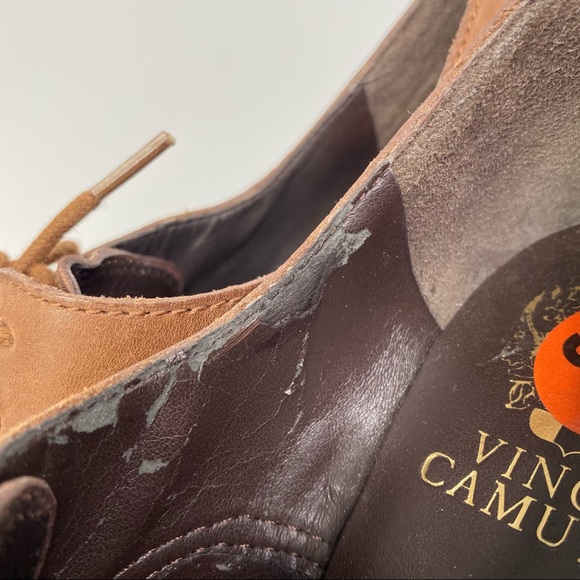 Vince Camuto Canasta Clog Booties Brown Leather Studded Lace Up Boho Hippie 5.5 - Picture 13 of 13